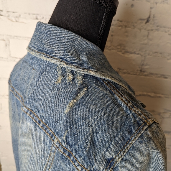 Levis cropped denim jean jacket xxs - Picture 5 of 7